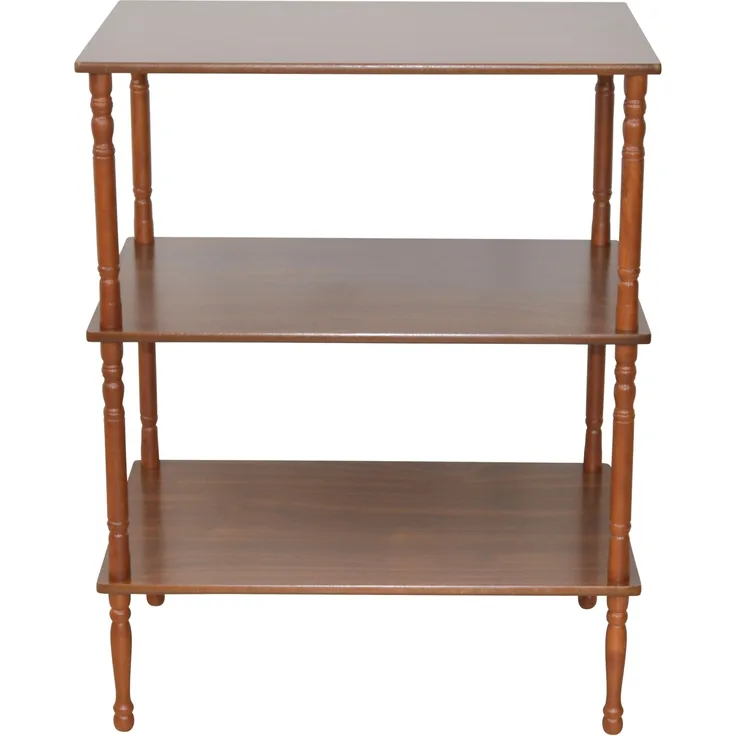 Klassisches Standregal "Susi", 3 Ablageböden, 60 cm breit, Holzdekor Walnuss