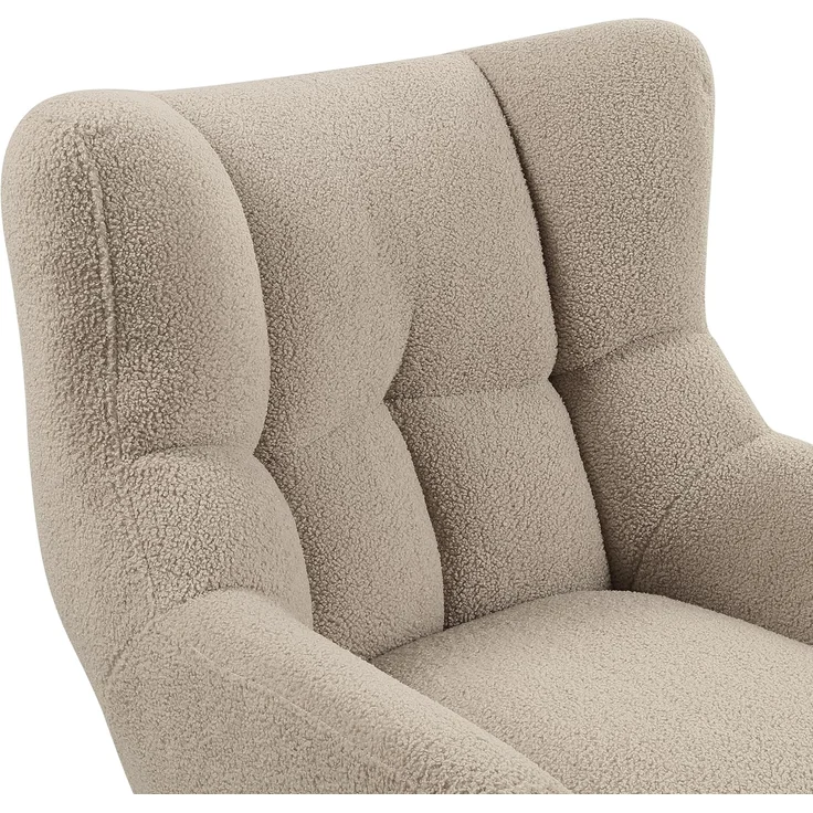 ATLANTIC home collection Sessel Shawn, mit Federkern, trendy Bezug mit Teddyoptik – Bild 6