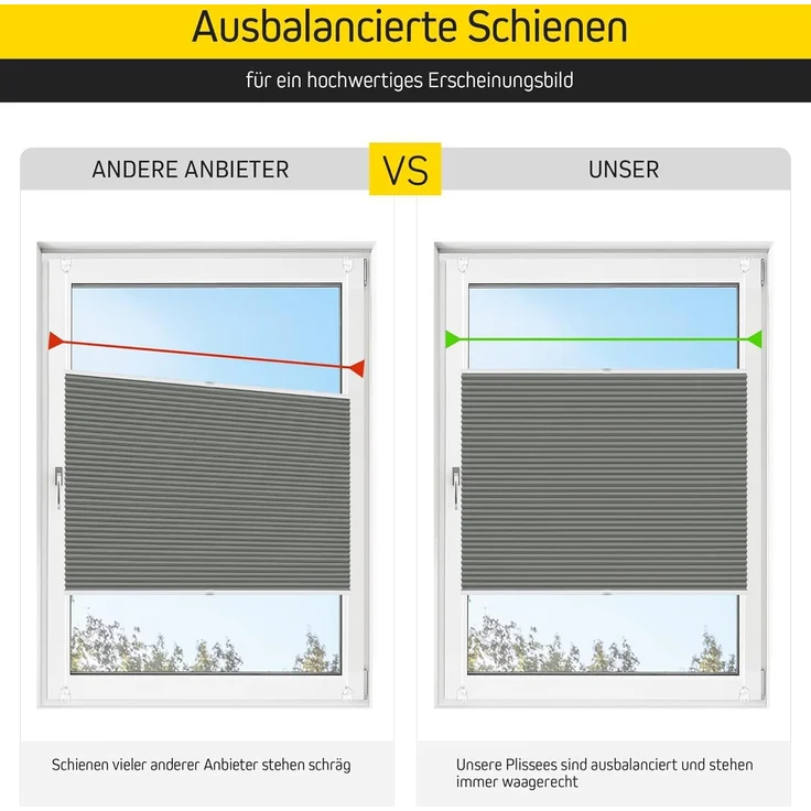jalousiescout Wabenplissee Pure Wabenplissee, 45 x 90 cm, grau, verdunkelnd, ohne Bohren, klemmen, Klemmfix, Thermo Plissee Sonnen-, Sicht- und Hitzeschutz, für Fenster und Tür – Bild 7