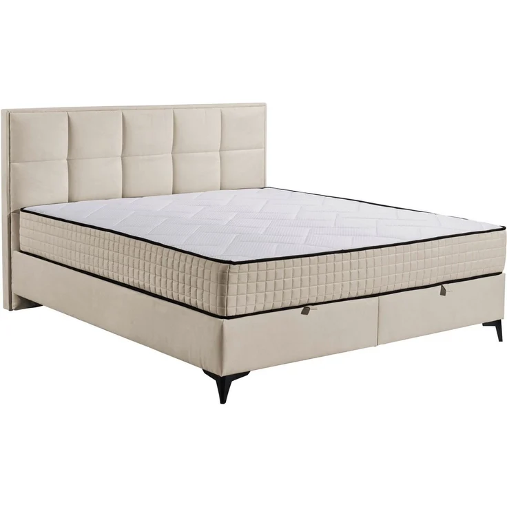 Boxspringbett Monroe A Cream |Bettkasten|Duo-Matratze (Härtegrad H3/H4) von ED Exciting Design – Erhältlich in 180x200 cm – Bild 2