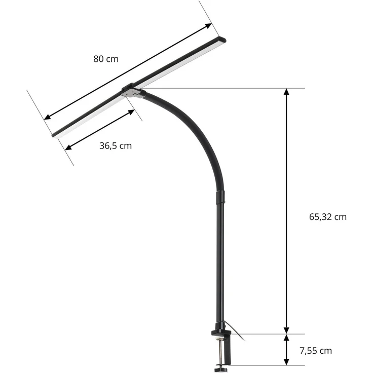 Lindby Klemmleuchte Nilay, LED, Metall, Schwarz Farbwechsel warmweiß / tageslicht IP20, LED 18 W gesamt, Farbwechsel warmweiß / tageslicht – Bild 5