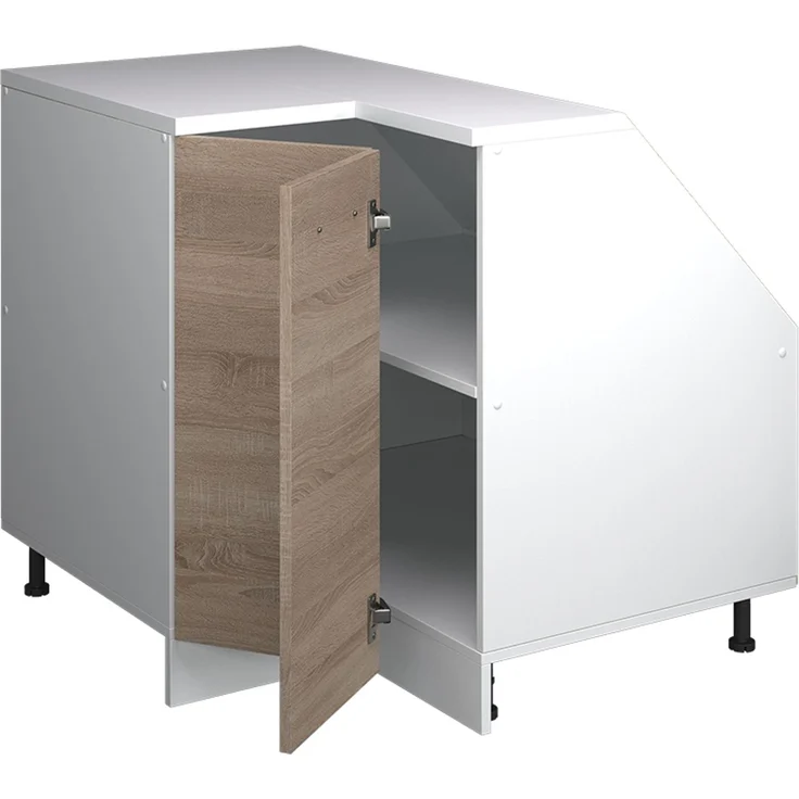 Eck-Küchenschrank für Dachschrägen R-Line Sonoma 75.6 cm mit 1 Tür, Schrankkorpus 60 cm Tiefe Vicco – Bild 3