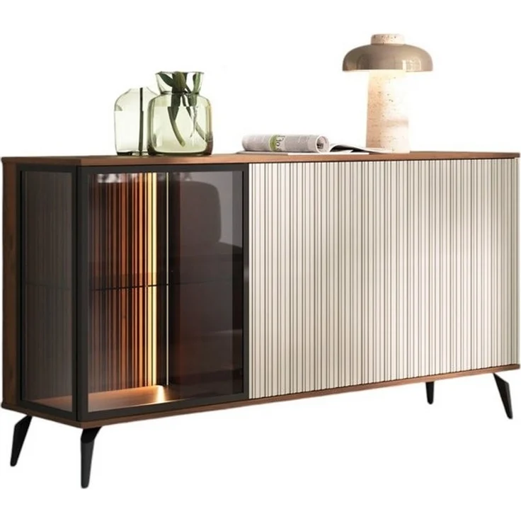 Compleo Kommode dreitürig für Wohnzimmer, gerillte Front, VIVIN, Breite: 154 cm – Bild 4