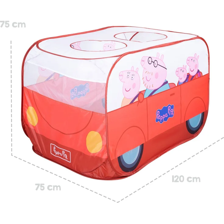roba Pop-Up Spielzelt 'Peppa Pig' - mit Klappfunktion - Indoor & Outdoor - Rot / Weiß – Bild 6