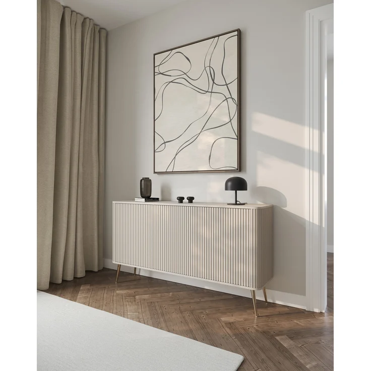 Selsey 'Ovarlo' Sideboard, greige mit Metallbeinen, ca. 84 x 163 x 38 cm – Bild 3