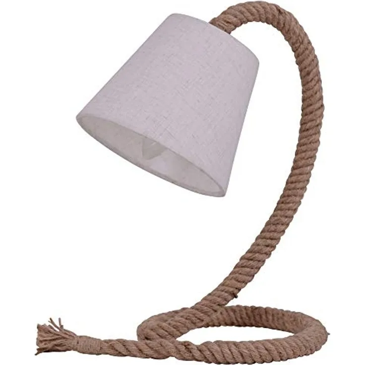 Tischleuchte natur Tau Strick Näve Rope E14 mit Schalter 26x38cm