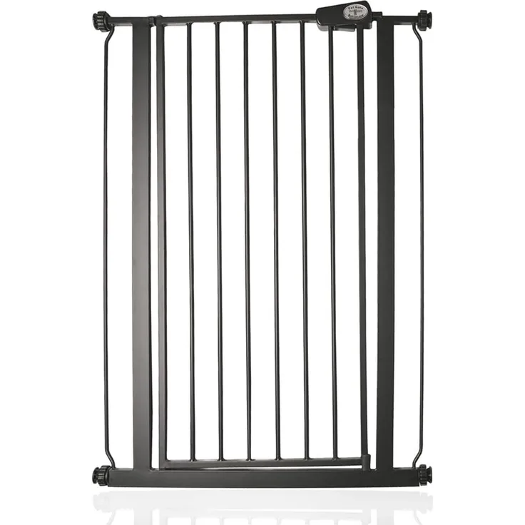 Bettacare Sicherheitsgitter für Kinder und Hunde, Schmal, 68.5cm - 75cm, Mattschwarz, Extra hohes Babygitter von 104cm Höhe, Schmales Druckmontage-Sicherheitsgitter für Treppen