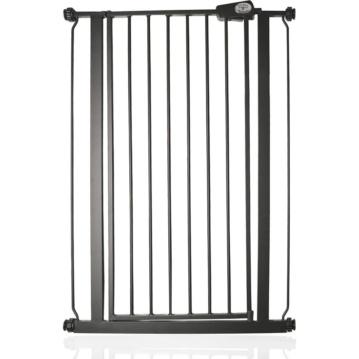 Bettacare Sicherheitsgitter für Kinder und Hunde, Schmal, 68.5cm - 75cm, Mattschwarz, Extra hohes Babygitter von 104cm Höhe, Schmales Druckmontage-Sicherheitsgitter für Treppen