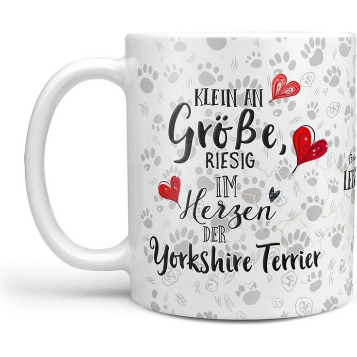 Sunnywall Tasse Yorkshire Terrier - Hund Hunderasse - Geschenk für Hundeliebhaber, Keramik, inkl. Geschenkkarte – Bild 2