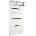 Garderobenpaneele mit Glasablage, weiß