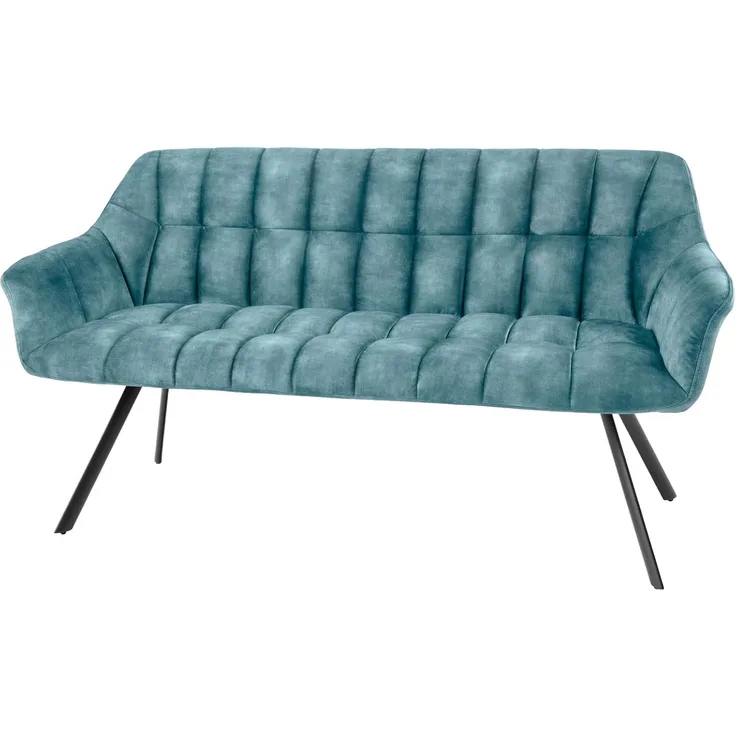 riess-ambiente Sitzbank PAPILLON 165cm petrol / schwarz (Einzelartikel, 1-St), Esszimmer · Stoff · Metall · mit Rückenlehne · Flur · Schlafzimmer