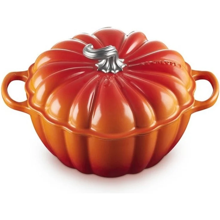 LE CREUSET Bräter LeCreuset Bräter Kürbis Signature 24cm, Auswahl Ofenrot, Gußeisen – Bild 3