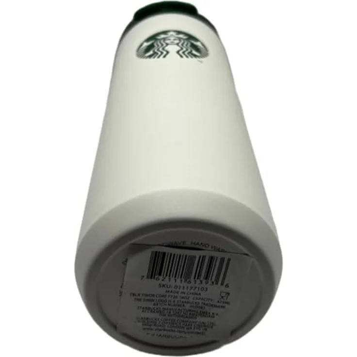 Starbucks Frühstücks-Geschirrset Starbucks Snow Tumbler white green lid insulated 476ml – Bild 4