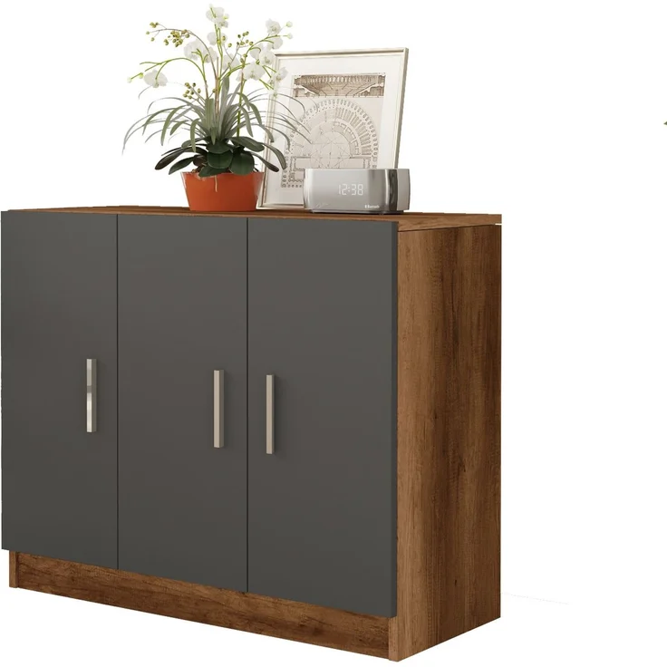Skye Decor 'BEG5-BA' Mehrzweckschrank, Walnuss / Anthrazit, 89,1 x 73,8 x 38,1 cm – Bild 5