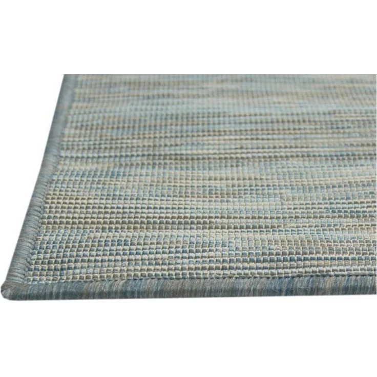 Carpetia Teppich Teppich Innenbereich und Außenbereich beidseitig nutzbar Blau Beige, rechteckig, Höhe: 5 mm, beidseitig nutzbar – Bild 3