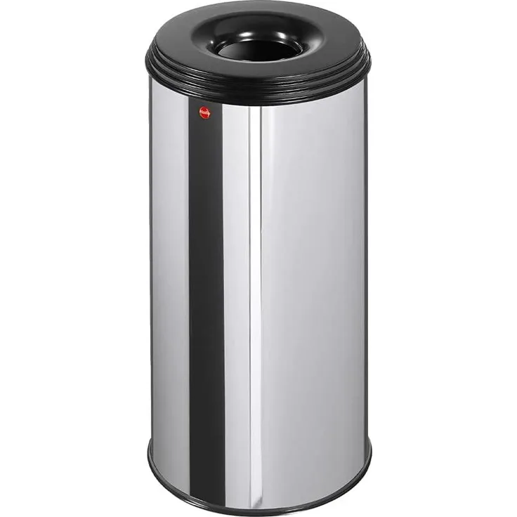 Hailo flammenlöschender Papierkorb ProfiLine Safe XL, Abfalleimer, Mülleimer, Edelstahl, 45 L, 0950-022