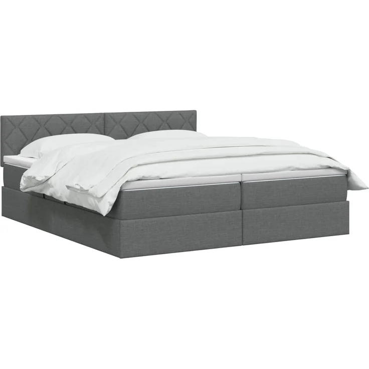 vidaXL LED-Speicherbett mit Matratze Dunkelgrau 180 x 200 cm Stoff 3459361 – Bild 3