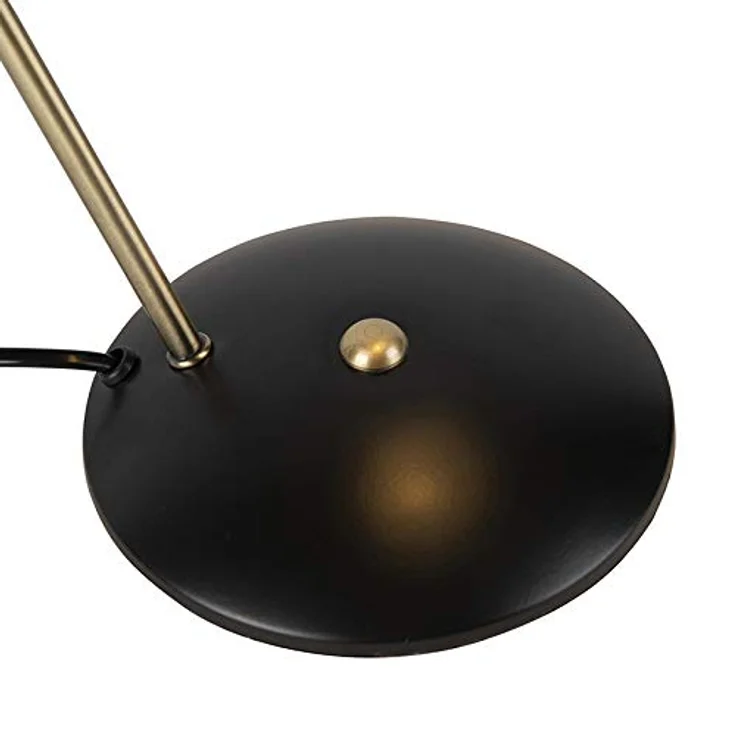 QAZQA Milou Tischlampe, Modern Retro in Schwarz mit Bronze, E14 Fassung, dimmbar, Metall, Höhe 38 cm – Bild 5
