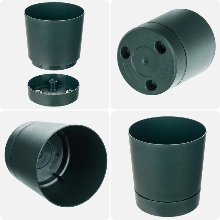 KADAX Topf mit Untersetzer Aura 200 Avocado – Bild 9