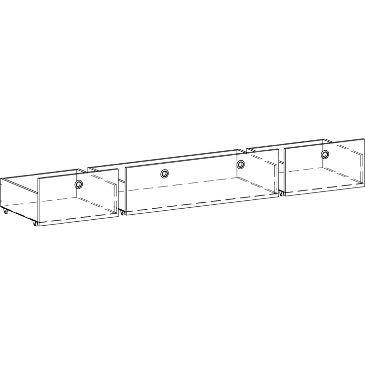 arthur berndt Jugendzimmer-Set Alessio, (Set, 4-tlg, Kleiderschrank mit Schubfächern, Regalelement, geräumiger Auszug), mit Melamin-Oberfläche – Bild 15
