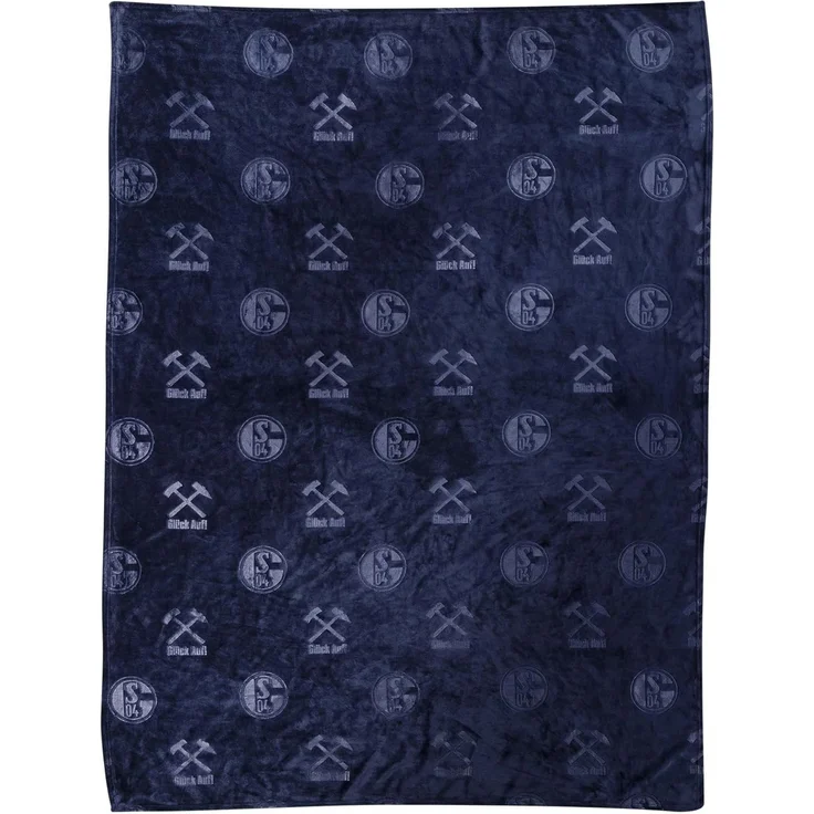 Wohndecke FC Schalke 04 geprägt in Geschenkbox Navy 150 x 200 cm 100% Polyester, FC Schalke 04 – Bild 4