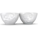 Fiftyeight Products Mittleres-Schälchen-Set Nr. 2 200ml weiß - glücklich/OchBitte