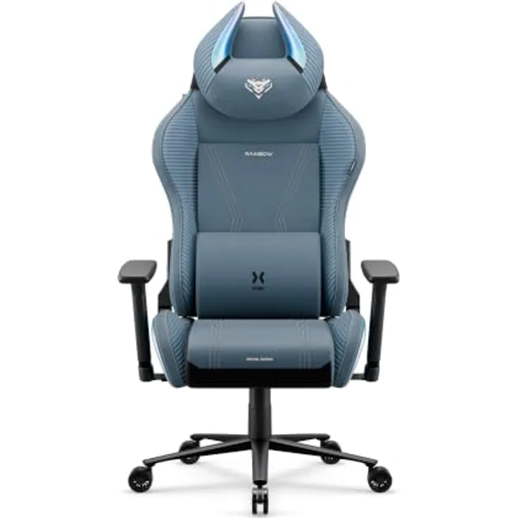 Diablo Ergonomischer Gaming Stuhl Stoff mit 3D Armlehnen und Lendenkissen – Bild 3