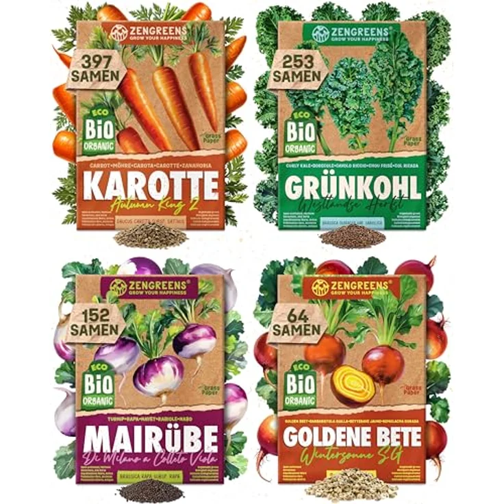 ZenGreens® - Bio Wintergemüsesamen im 10er Set - 10 Winter Gemüse Samen für den einfachen Anbau im Garten, Balkon oder Hochbeet - Pflanzensamen - Saatgut – Bild 14