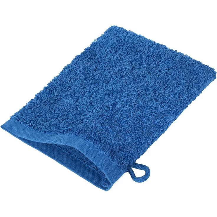 NatureMark Waschhandschuh Waschhandschuhe 500 gsm (10er-Set), 100% Baumwolle (10-St), Premium Frottier Waschhandschuhe, 15x21cm, Royal blau – Bild 3