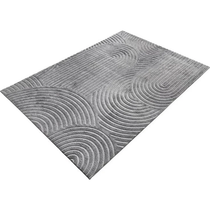riess-ambiente Designteppich ART DECO 230x160cm grau · Kurzflor-Teppich mit Hoch-Tief-Effekt, rechteckig, Höhe: 15 mm, Wohnzimmer · Indoor · 3D-Effekt · Modern · Schlafzimmer – Bild 4