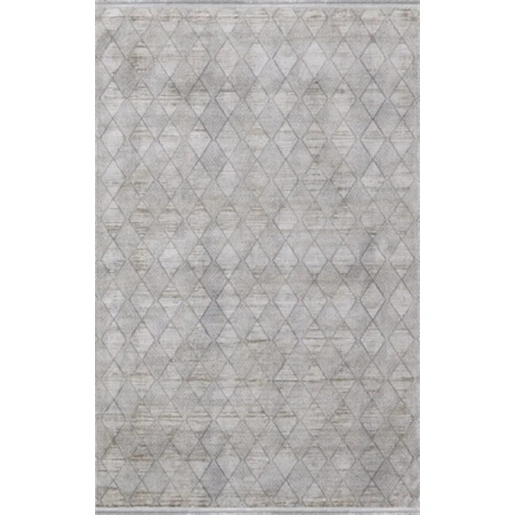 Etro Grauer Läufer Teppich 80 x 300 cm Polyester Grau 88783551 [en. casa]