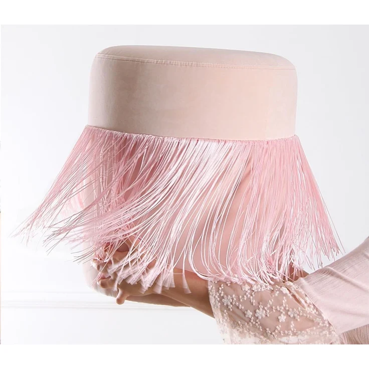 Hanah Home 'Merkur - Pink' Pouffe, Rosa, 45 x 40 x 45 cm – Bild 8