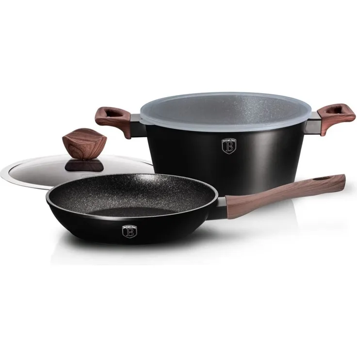 Berlinger Haus Berlinger Haus Topfset 3 Elemente 24cm Ebony Rosewood Line BH6782