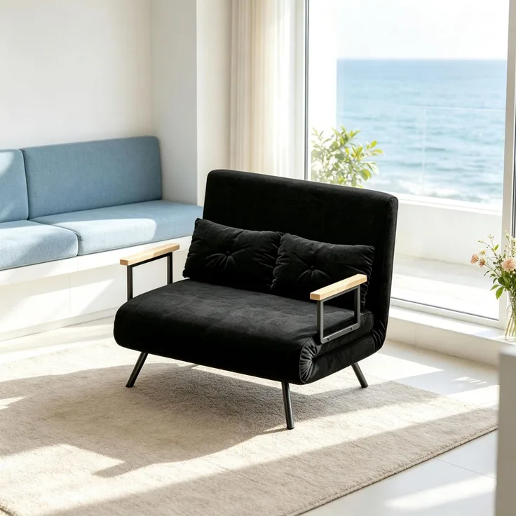 Schlafsofa 1 Stück 102x73x81 cm, 4-in-1, 5-fach verstellbar, schwarz