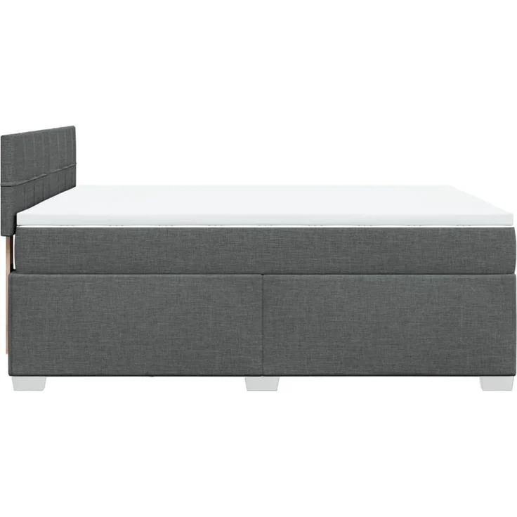 vidaXL Boxspringbett mit Matratze Dunkelgrau 140x200 cm Stoff 3285912 – Bild 9