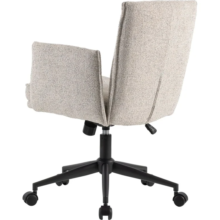 Venda 'HERMINE' Bürodrehstuhl, Webstoff creme, 63 x 95.5 x 65.5 cm, mit Wippfunktion, 140 kg belastbar – Bild 4