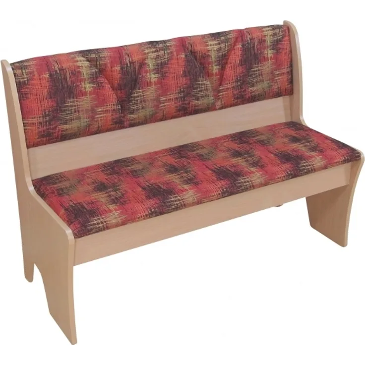 Truhensitzbank "Paula" 120cm breit, buche / rot