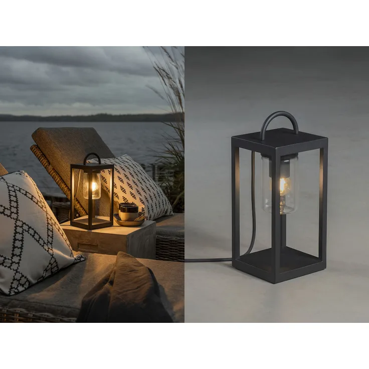 KONSTSMIDE No. 7533-750 Outdoor Bodenlaterne Bologna klein E27 schwarz
