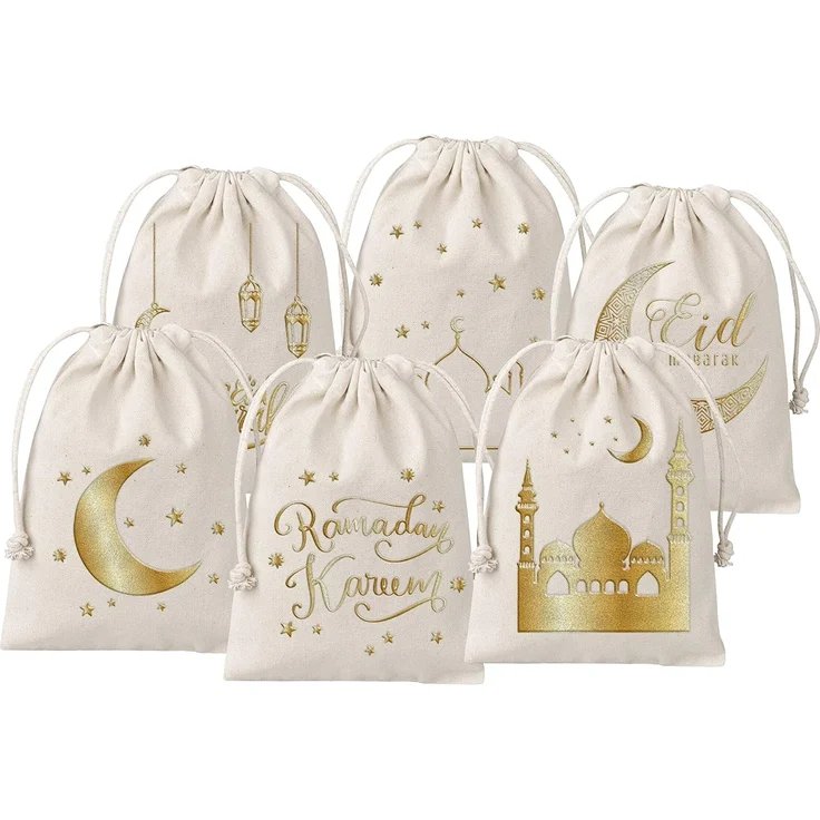 PAPIERDRACHEN Aufbewahrungstasche 6 Geschenksäckchen zu Ramadan - Set 1 – Bild 2