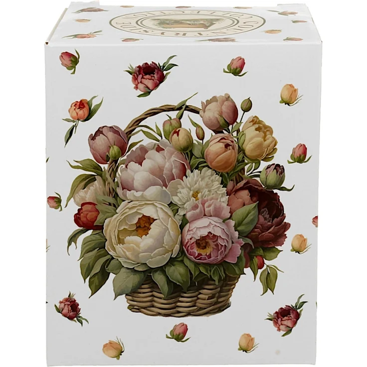 DUO Becher 360 ml BASKET OF FLOWERS PEONIES mit Teesieb, New Bone China Porzellan – Bild 4
