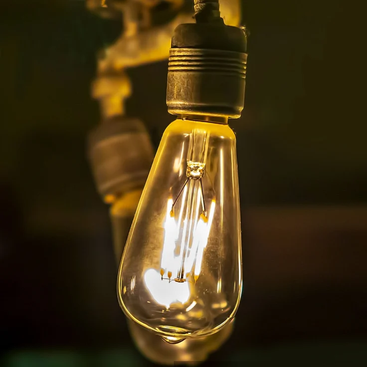4W ST64 LED E27 Filament Leuchtmittel Retro Nostalgie Glühbirne Standard Edison Gewinde 1800K warmweiß – Bild 3