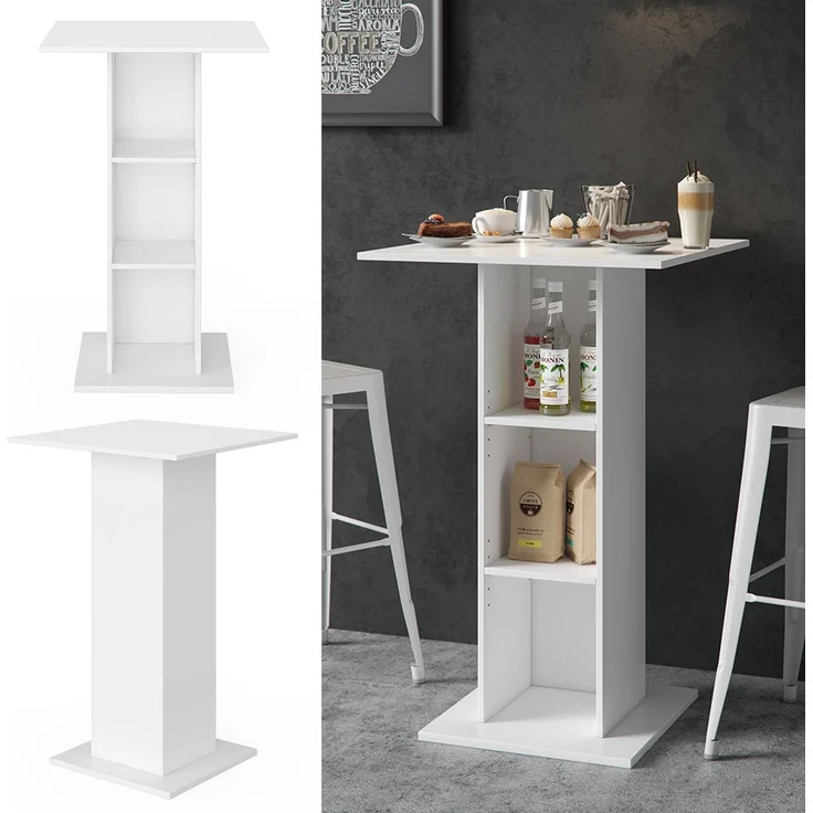 Bartisch Rodeo Weiß 70 x 70 cm Vicco – Bild 2