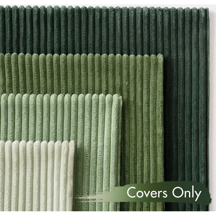 MIULEE Kordsamt Kissenbezug 4er Set 40x40cm Forest Green Serie – Bild 3