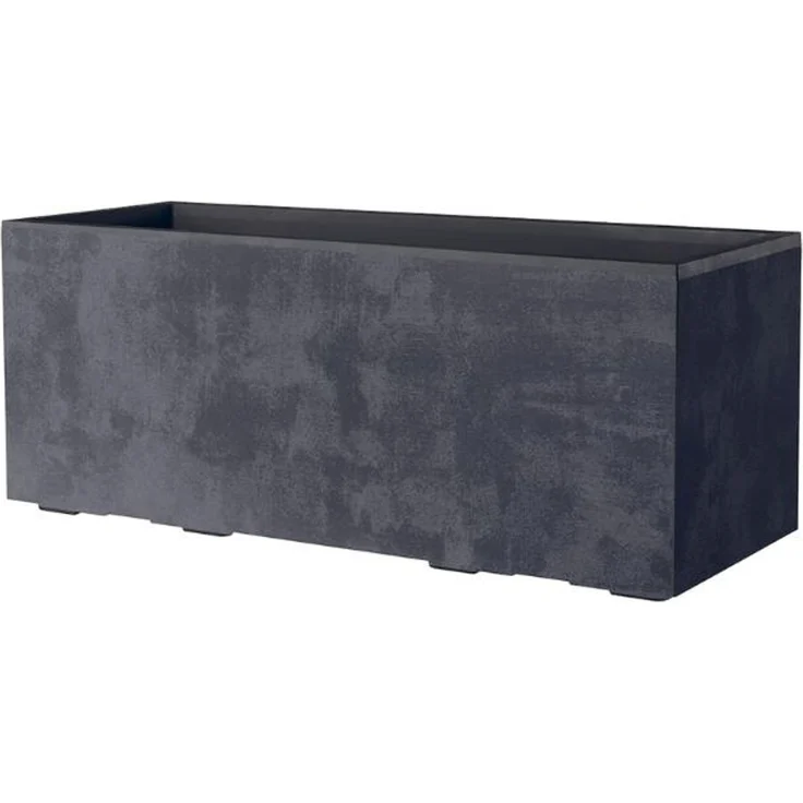 Deroma Pflanzkasten Millennium Kunststoff 99 cm Anthrazit mit Ablauflöchern – Bild 1