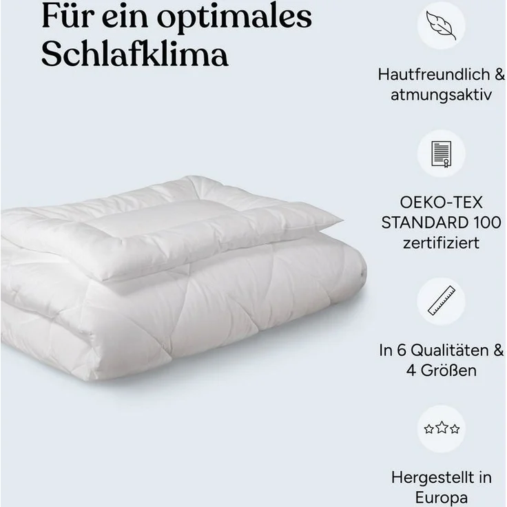 Ehrenkind Steppbett + Kopfkissen Kinder-Steppbetten-Set in verschiedenen Ausführungen, Decke + Kissen, Bezug: Kinder-Set – Bild 2
