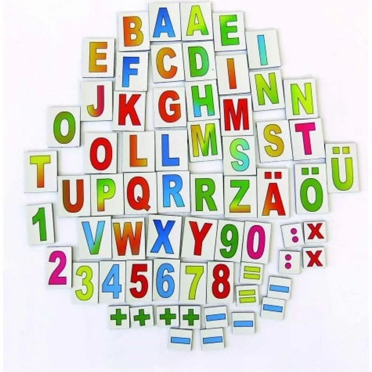 Magnetbuchstaben und Zahlen 78 Teile