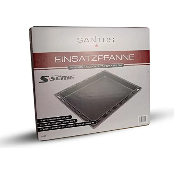 SANTOS Gusseisen-Einsatzpfanne für SANTOS S-Serie Gasgrills, emaillierte Plancha, 4 cm, Grillpfanne mit Antihaft-Effekt – Bild 7