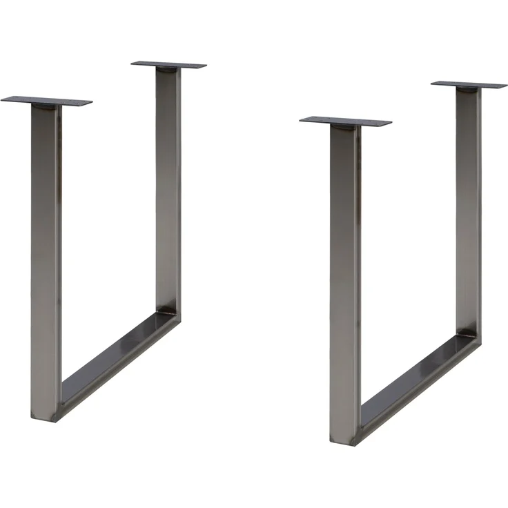 Esstisch >TABLES< Artisan Eiche Dekor, U-Gestell Rohstahl - 140x74,7x90cm (BxHxT) – Bild 4