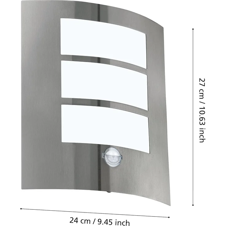 Eglo 88142 Aussen-/Wandleuchte CITY edelstahl, E27 max. 1X40W – Bild 5