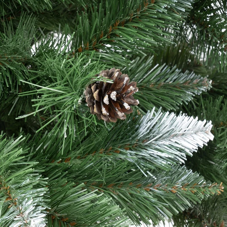 Moritz Weihnachtsbaum künstlich 180 cm mit Schnee Schnellaufbau Stecksystem Tannenbaum kaukasische Tanne Unecht naturgetreu mit Ständer – Bild 4